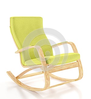 Rocking chair isolated on white background