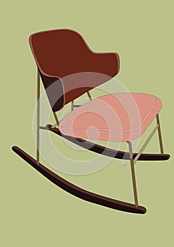 rocking chair. Vector illustration decorative design