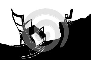 Rocking chairs distant at the time of covid19