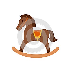 Rocking horse isotated icon.