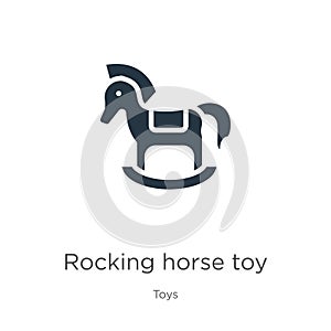 Rocking horse toy icon vector. Trendy flat rocking horse toy icon from toys collection isolated on white background. Vector