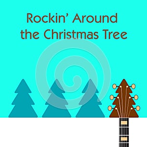 Rockinâ€™ around the Christmas tree guitar background