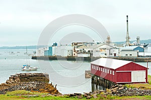 Rockland harbor in Maine