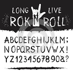 Rocknroll alphabet font photo