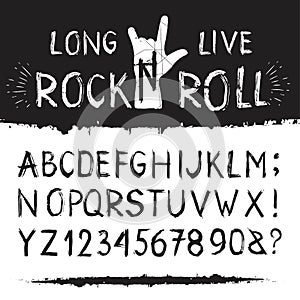 Rocknroll alphabet font photo