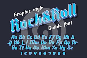 RocknRoll - decorative font with graphic style