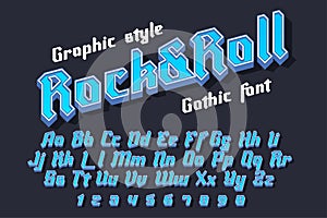 RocknRoll - decorative font with graphic style photo