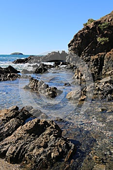 Rockpools on the Australian coast photo