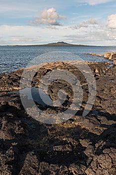 Rockpools on volcanic rocks photo