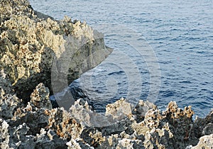 Rocks above the ocean, beautiful stones