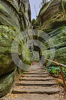 Rocks in Adrspach-Teplice Nature park in Czech