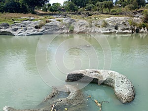 rocks in the aesesa river photo