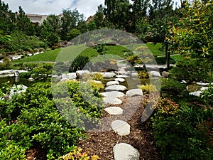 Rocks alley design Japanese friendship garden Balboa park San Diego