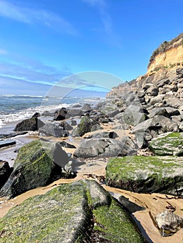 Rocks along the Oregon state coastline
