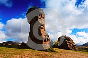 Rocks at Alto Tajo in autumn. Guadalajara photo