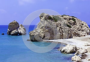 Rocks of Aphrodite, Paphos, Cyprus photo