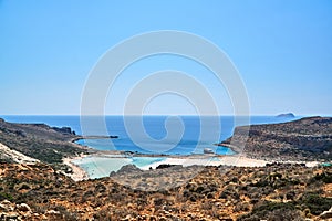 Rocks in Balos Lagoon on the island of Crete