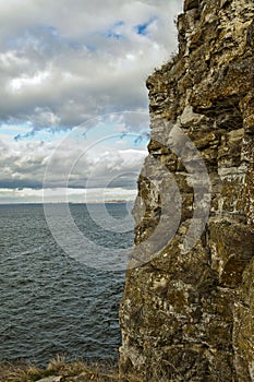 rocks on the bank of the Volga river in the Zhiguli mountains