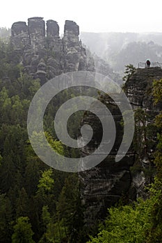 Rocks of the bastion in Saxony photo