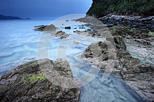 Rocks on beach