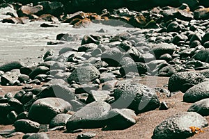 Rocks on the beach, azores, Portugal