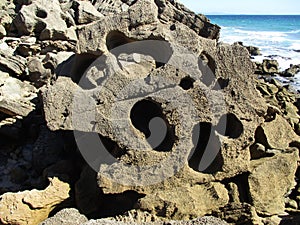 Rocks in the Beach of El CaÃ±uelo. Tarifa. Spain.