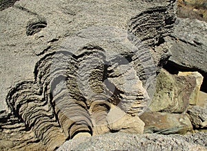 Rocks in the Beach of El CaÃ±uelo. Tarifa. Spain.