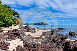 Rocks at the beach in Nacula