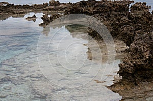 Rocks at the beach in Tonga