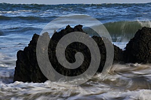 Between the rocks of the beaches of Asturias, in Llanes