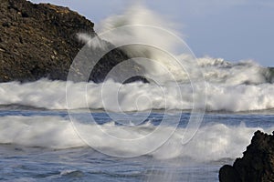 Between the rocks of the beaches of Asturias, in Llanes