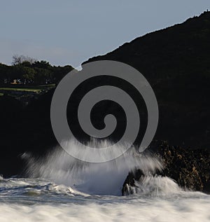 Between the rocks of the beaches of Asturias, in Llanes