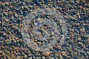 Rocks below the water surface