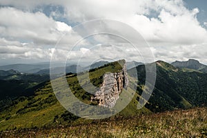 rocks of the Big Thacha in the Republic of Adygea in the Caucasus