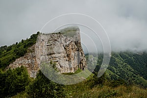 rocks of the Big Thacha in the Republic of Adygea in the Caucasus
