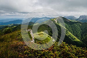 rocks of the Big Thacha in the Republic of Adygea in the Caucasus