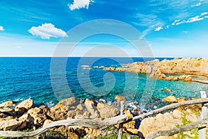 Rocks and blue sea in Costa Paradiso