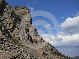 Rocks and Blue Sky in Rocky Mountain National Park, Colordado