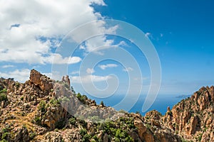 Rocks at Calanques de Piana in Corsica