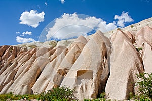 Rocks in Cappadocia, Anatolia, Turkey. photo