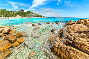 Rocks in capriccioli beach