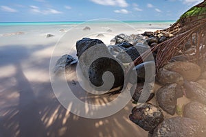 Rocks on carribean beach