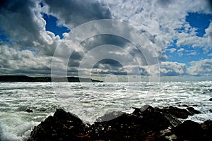 Rocks, Clouds and Ocean