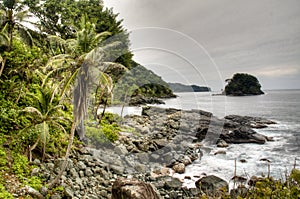 Rocks at the coast of Capurgana