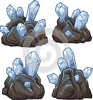 Rocks with crystals photo