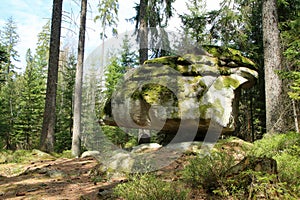 The rocks in deep woods of Å umava national park