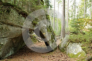 The rocks in deep woods of Å umava national park