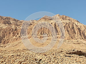 Rocks in the desert near the Dead Sea coast Israel