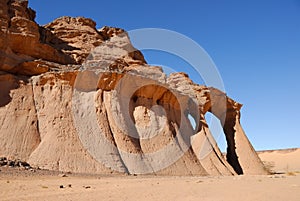 Rocks in the desert, Sahara desert, Libya photo