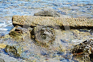 Rocks, Elba mountain, water, natural background